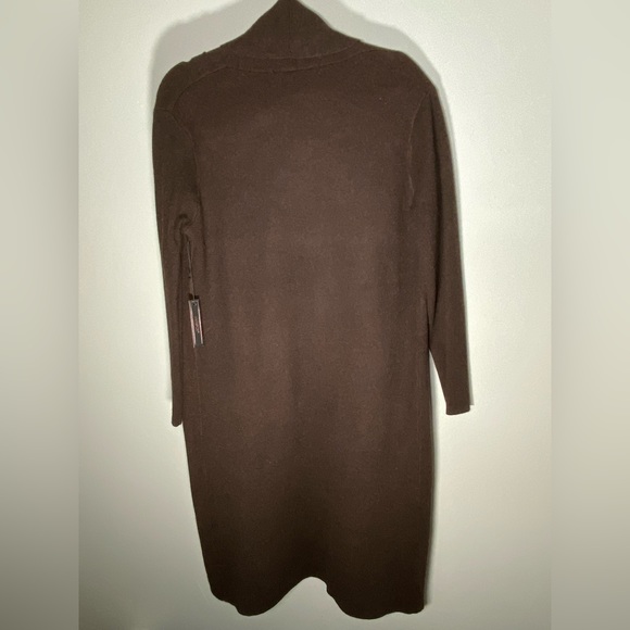 NWT Max sport Duster Long Lux Cardigan - Color: Heather Brown sweater - Size M - Picture 4 of 5